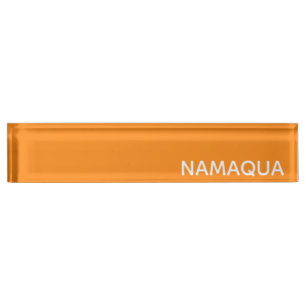 Namaqua orange colour name nameplate
