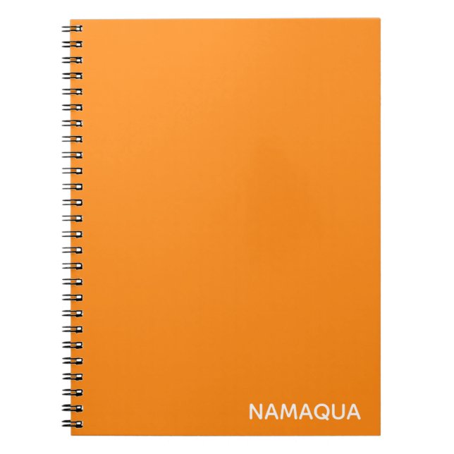Namaqua orange colour name notebook (Front)