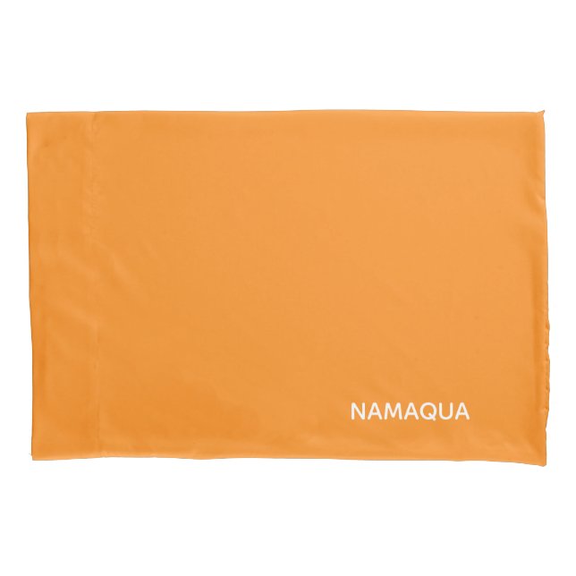 Namaqua orange colour name pillowcase (Front)