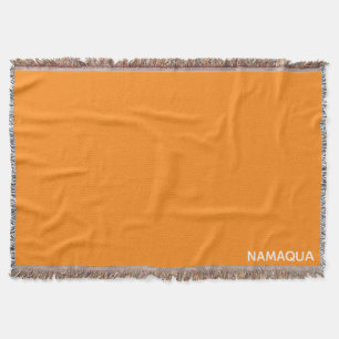 Namaqua orange colour name throw blanket