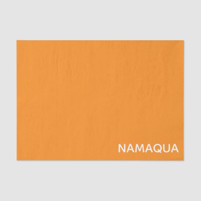 Namaqua orange colour name tissue paper (Front)