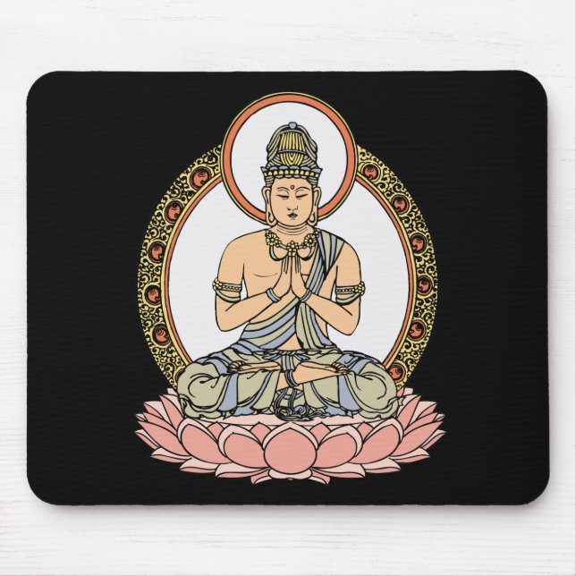 Namaskara Mudra Buddha Mouse Mat (Front)