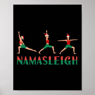 Namasleigh Christmas Yoga Workout Reindeer Xmas Li Poster