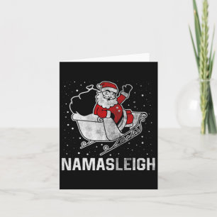 Namasleigh Santa Claus's Reindeer Sending Present  Card