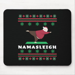 Namasleigh Santa Doing Yoga  Mouse Mat