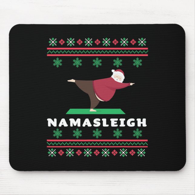 Namasleigh Santa Doing Yoga  Mouse Mat (Front)