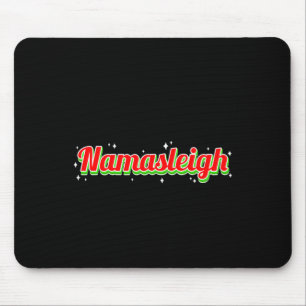 Namasleigh Santa Yoga Pose Snow Christmas Meditati Mouse Mat