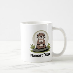 Namast’otter Funny Yoga Meditation Otter Cute Anim Coffee Mug