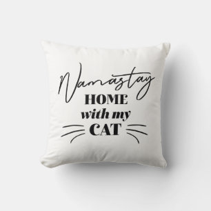 Namastay Home With My Cat Cushion
