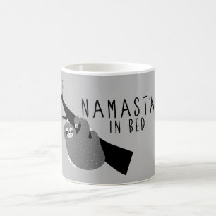 namast'ay in bed sloth coffee mug