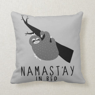 namast'ay in bed sloth cushion