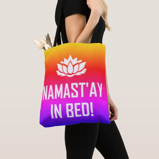NAMAST'AY IN BED! TOTE BAG (Close Up)