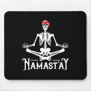 Namast'ay Yoga Pirate Pun Yogi Teacher Meditation Mouse Mat