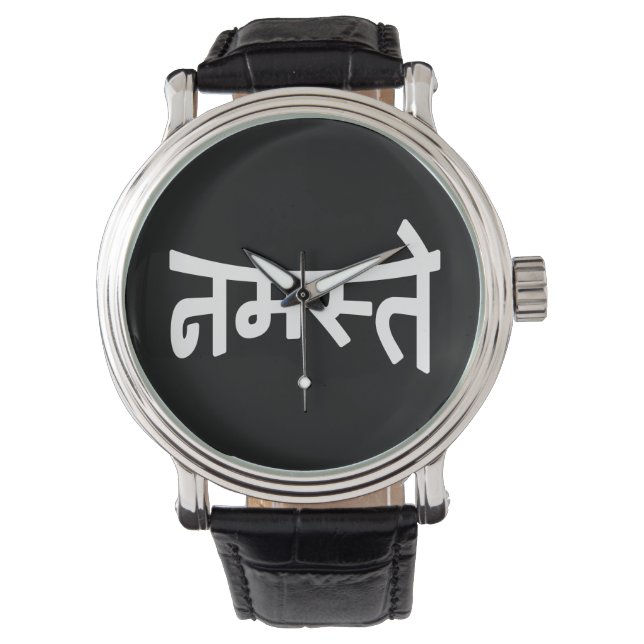 Namaste (नमस्ते) - Devanagari Script Watch (Front)