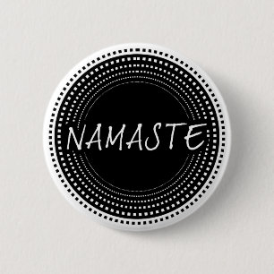 Namaste 6 Cm Round Badge