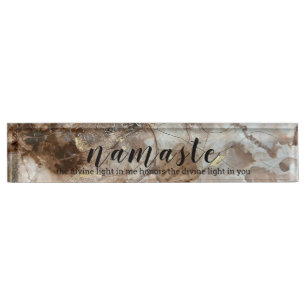 Namaste Acrylic Desk Name Plate