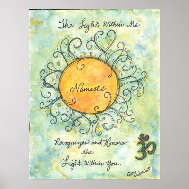 Namaste affirmation art print (Front)