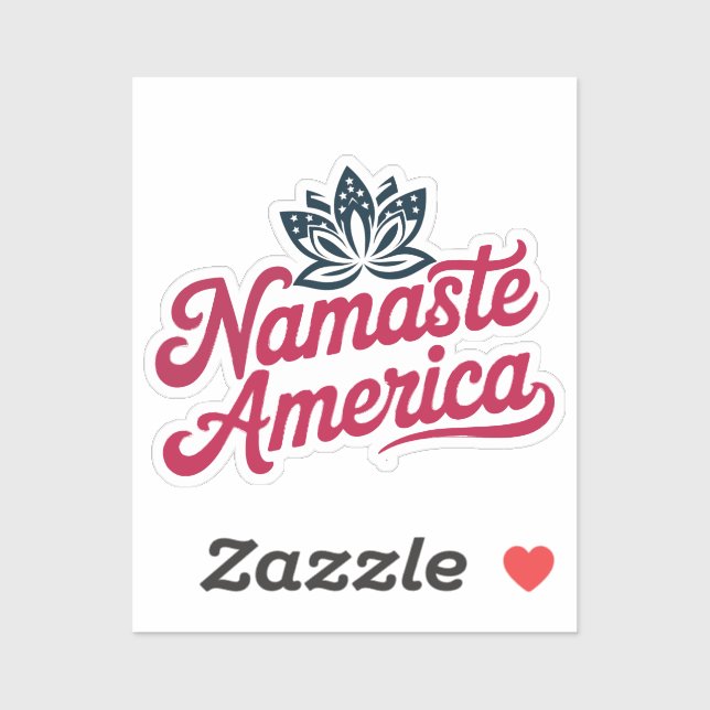 Namaste America Vinyl Yoga Sticker (Sheet)