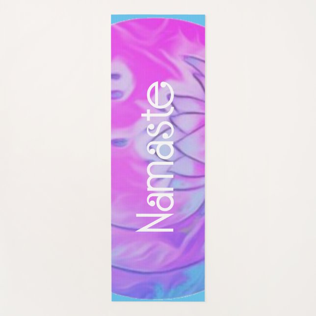 Namaste and Calm Lotus Moon Yoga Mat (Front)