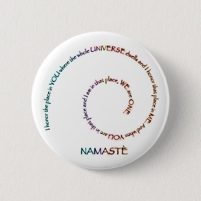 Namaste And Its Meaning 6 Cm Round Badge Zazzle
