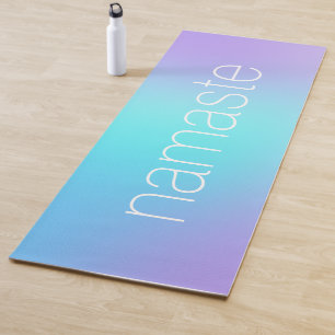 Namaste Aqua and Lavender Gradient Yoga Mat
