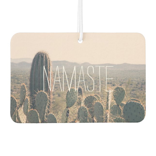 Namaste - Arizona Cacti | Car Air Freshener (Front)