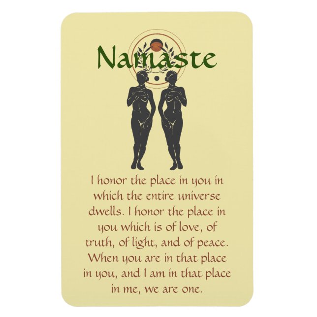 Namaste & Astra Feminine Word Art Magnet (Vertical)