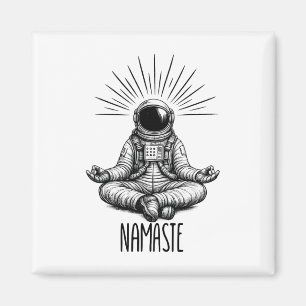 Namaste Astronaut Yoga Meditation Space Yoga Pose Magnet
