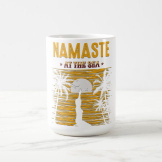 Namaste at the Sea – Yoga Sunset Meditation Beach Coffee Mug