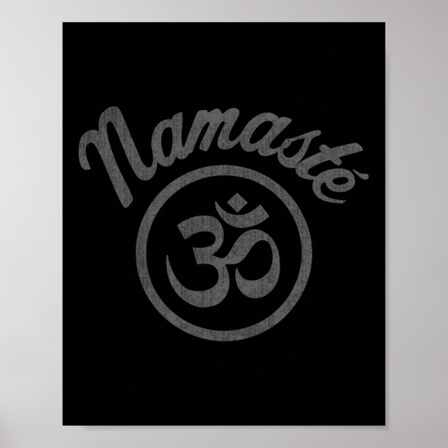 Namaste Aum Symbol Vintage Boho  Poster (Front)