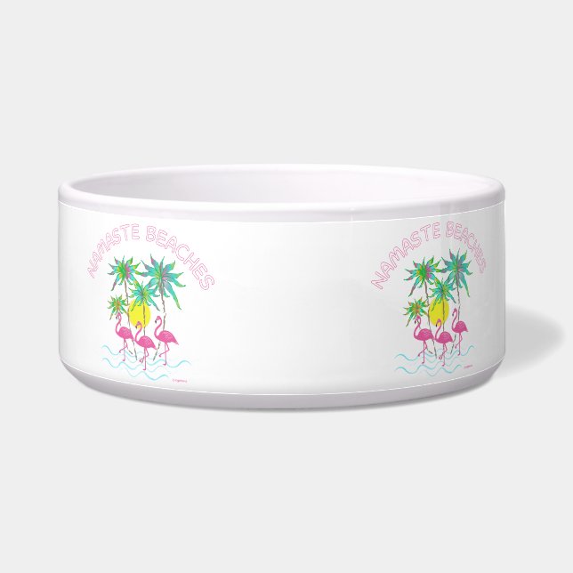 Namaste Beaches Yoga Tropic Cute Doggie Graphic (Right)