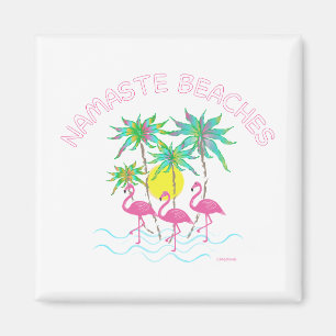 Namaste Beaches Zen Yoga Tropic Fun Graphic Magnet