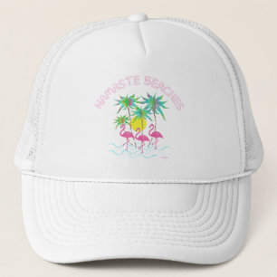 Namaste Beaches Zen Yoga Tropic Fun Graphic Trucker Hat