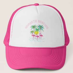 Namaste Beaches Zen Yoga Tropic Fun Graphic Trucker Hat