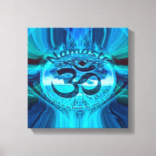 Namaste Blue Glow Canvas Print