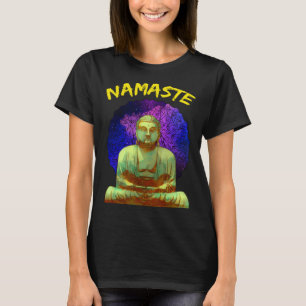 Namaste Buddha in Space T-Shirt