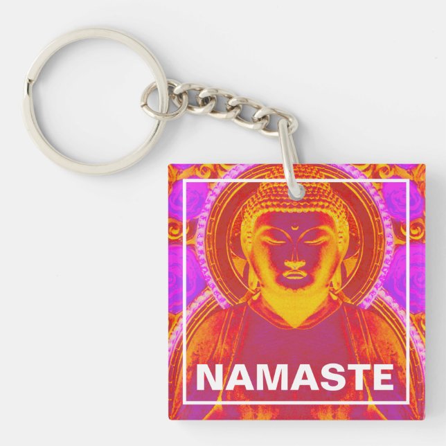 Namaste Buddha Key Ring (Front)