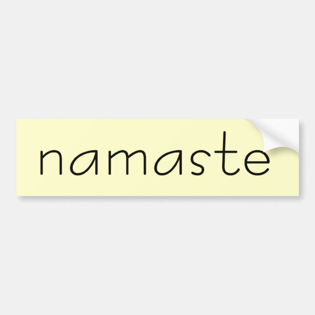 namaste bumper sticker (Front)