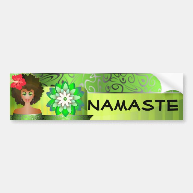 Namaste bumper sticker (Front)