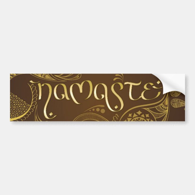 Namaste Bumper Sticker (Front)