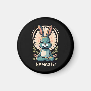namaste bunny yoga rabbit meditation magnet