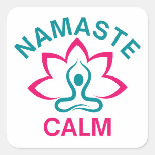 Namaste Calm Square Sticker