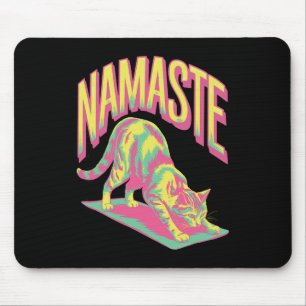 Namaste Cat Mandala Yoga _1 Mouse Mat
