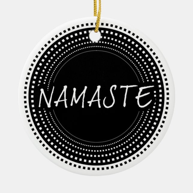 Namaste Ceramic Tree Decoration (Front)