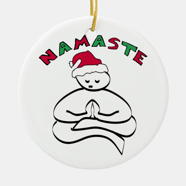 Namaste Christmas Buddha Ornament (Front)