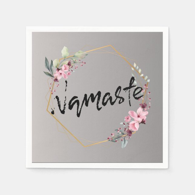Namaste Cocktail Napkin (Front)