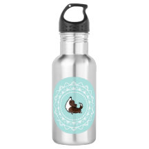 Namaste Corgi Brindle Emblem Water Bottle