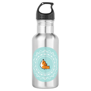 Namaste Corgi Emblem Water Bottle
