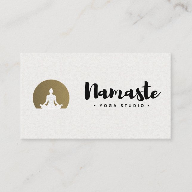 Namaste Cursive | Yoga Meditation Business Card (Front)