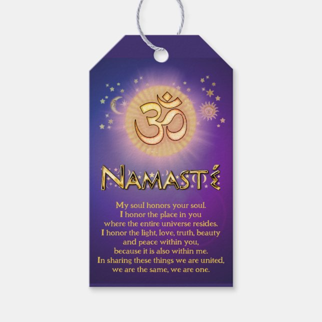 Namasté (customisable) Gift Tag (Front)
